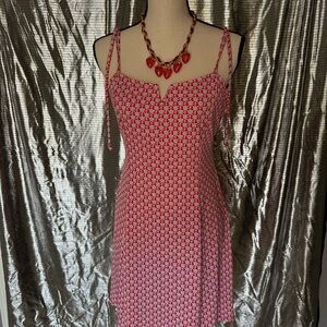 Red Patterned Women's Dress